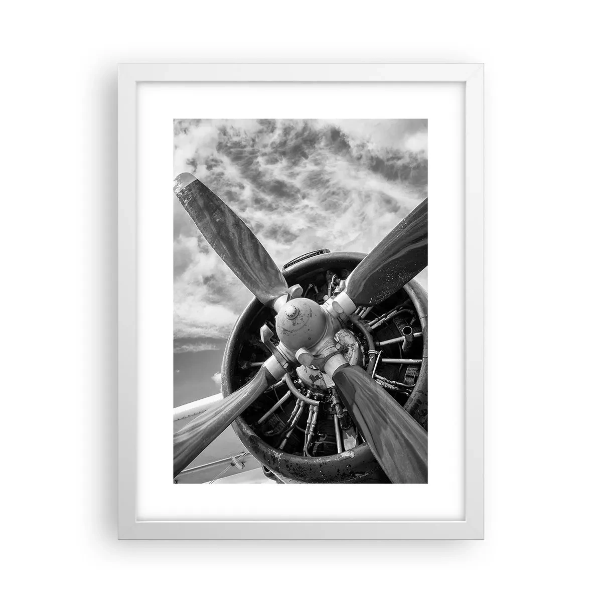 Affiche dans un cadre blanc - Poster - Dompteur de ciel - 30x40 cm