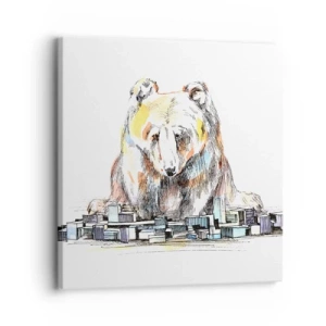 Impression sur toile - Image sur toile - Comment peut-on vivre ainsi ? - 30x30 cm