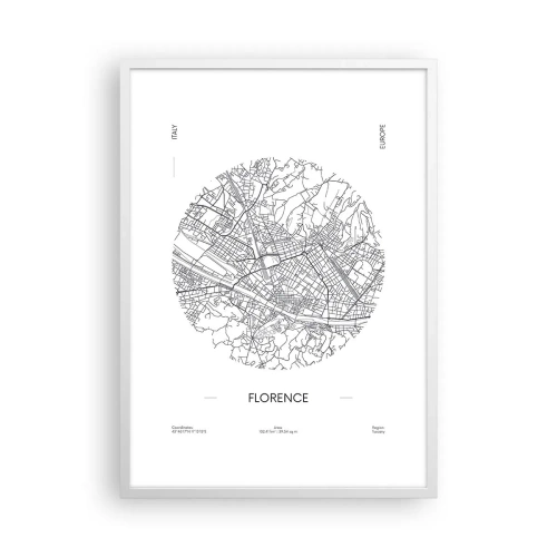 Affiche dans un cadre blanc - Poster - Anatomie de Florence - 50x70 cm