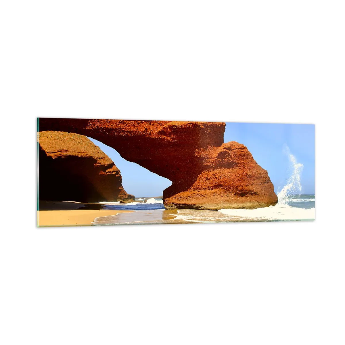 Impression sur verre - Image sur verre - L'eau et le vent depuis des milliers d'années - 90x30 cm