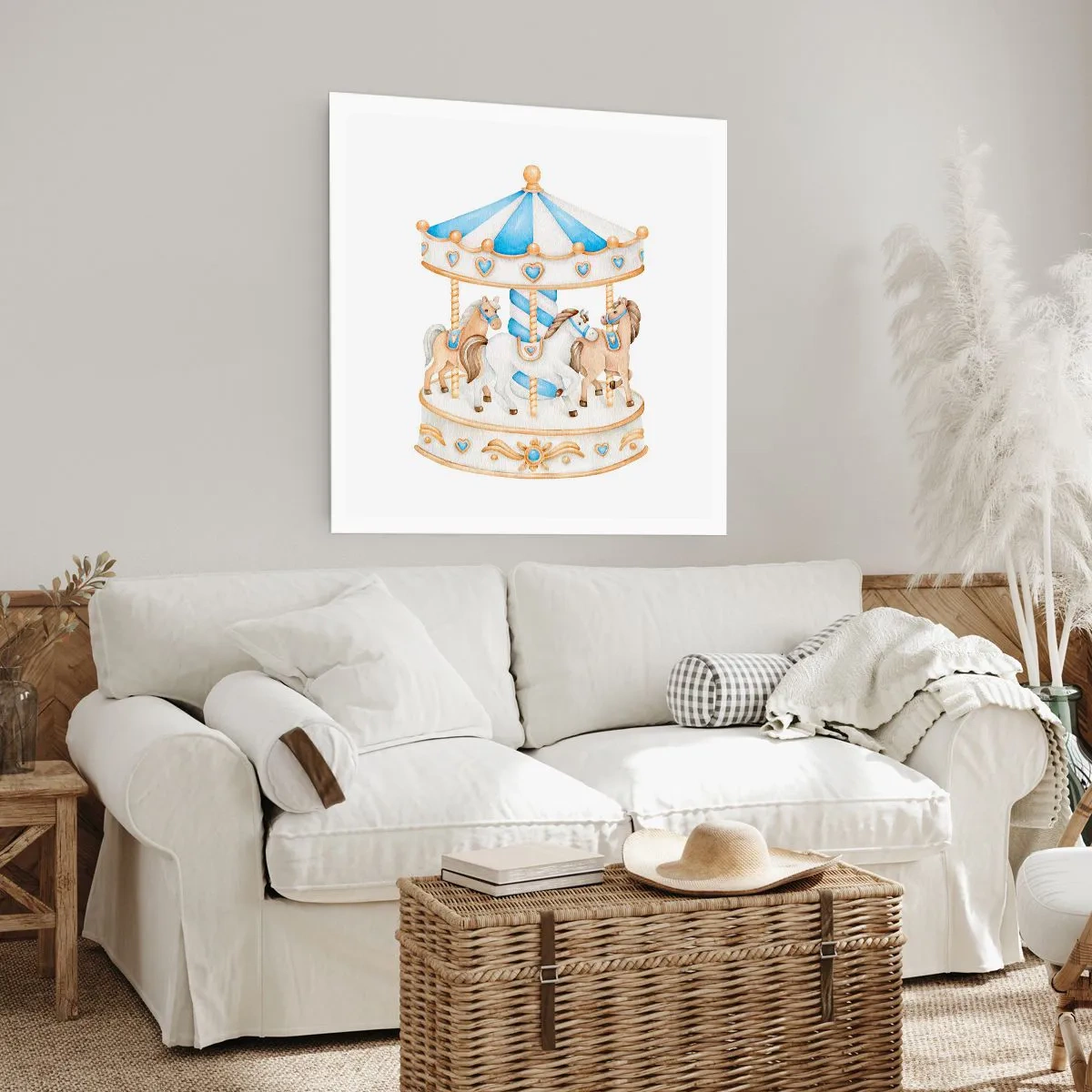 Affiche - Poster - Douce enfance - 60x60 cm