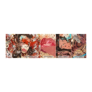 Échantillon de Papier Peint Autocollant Deluxe Sticker - Personne ne sait ce que tu es vraiment - Abstraction, Portrait d'une femme, Graphique - 100x30 cm