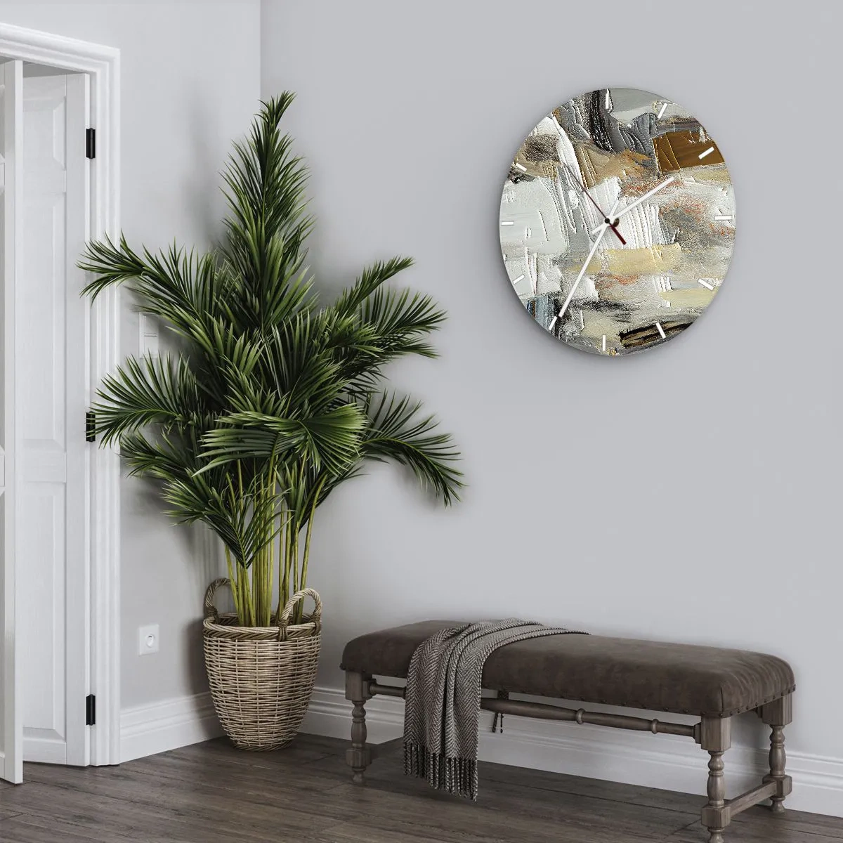 Horloge murale - Pendule murale - Couches colorées - 30x30 cm