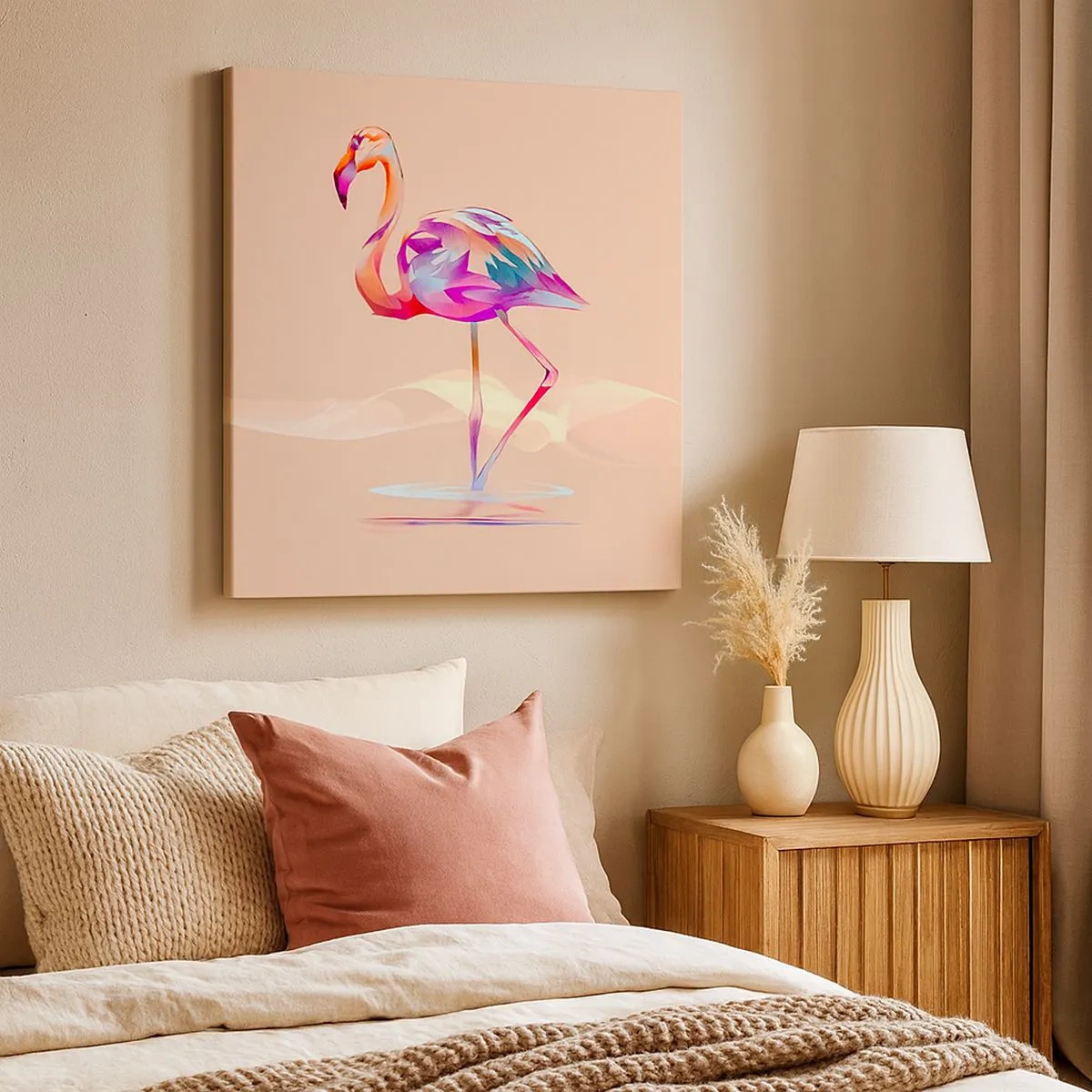 Impression sur toile - Image sur toile - L'oiseau des bonnes émotions - 30x30 cm