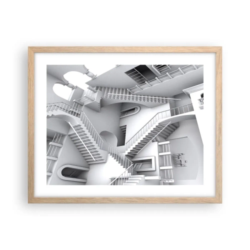 Affiche dans un chêne clair - Poster - Paradoxes spatiaux - 50x40 cm