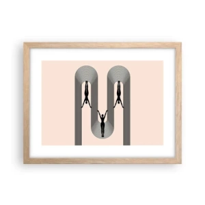 Affiche dans un chêne clair - Poster - Les jambes en l’air - 40x30 cm
