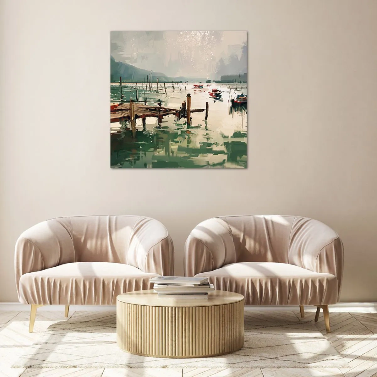 Impression sur verre - Image sur verre - Trempé dans une lune en fusion - 40x40 cm