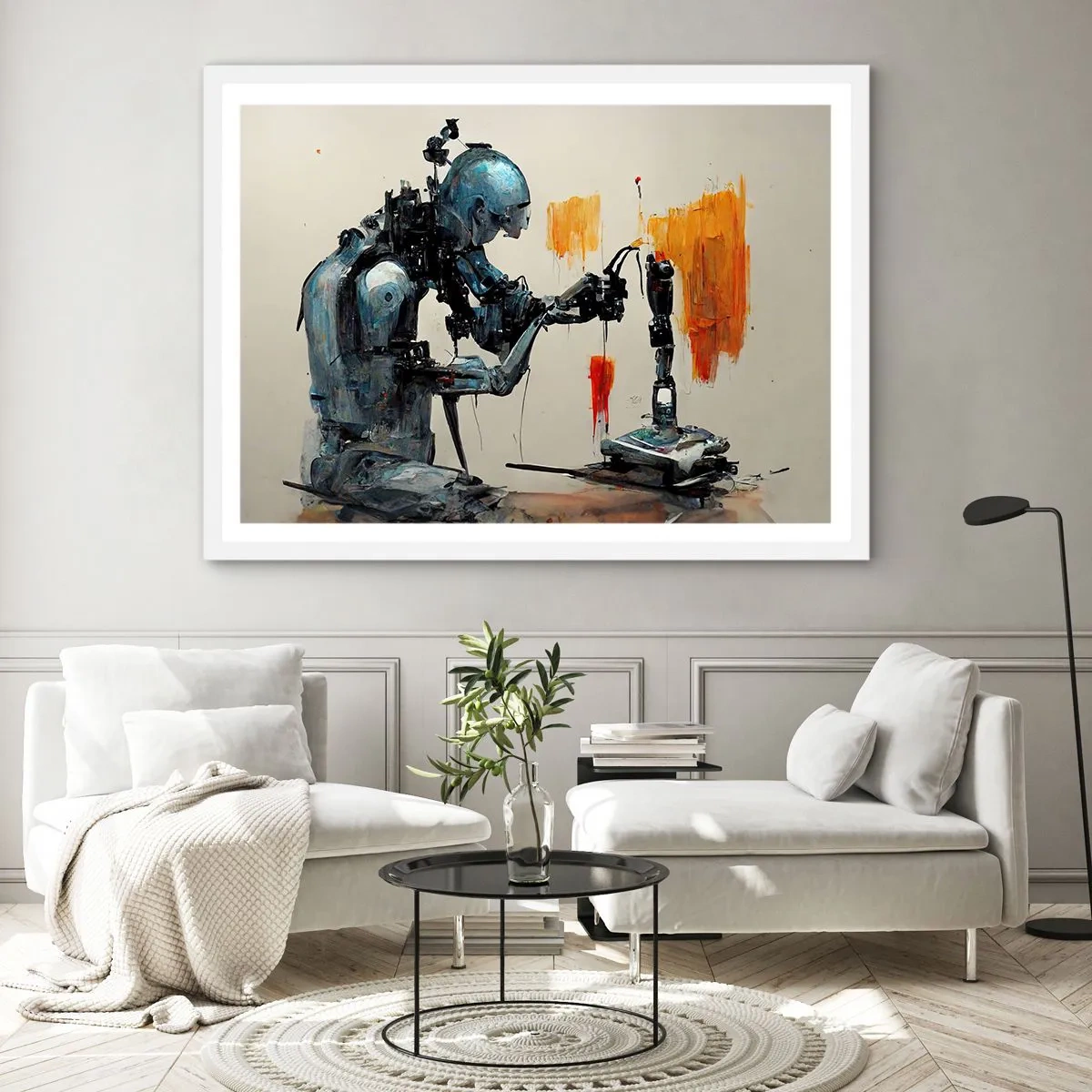 Affiche dans un cadre blanc - Poster - Déjà demain… - 100x70 cm