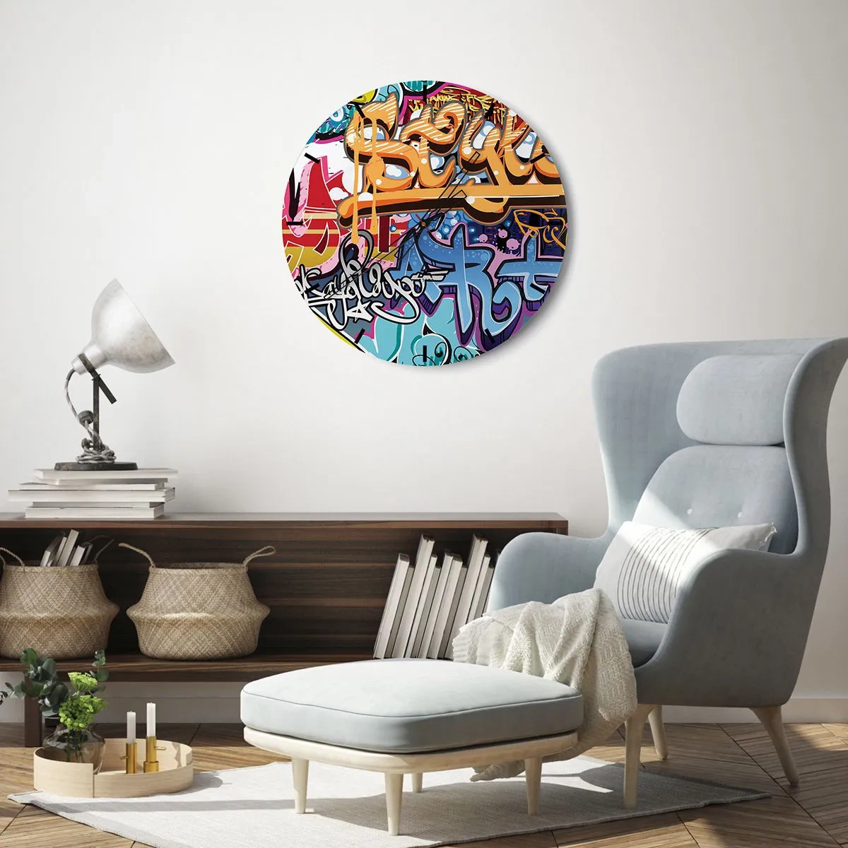 Horloge murale - Pendule murale - Fresques, fresques, fresques… - 40x40 cm