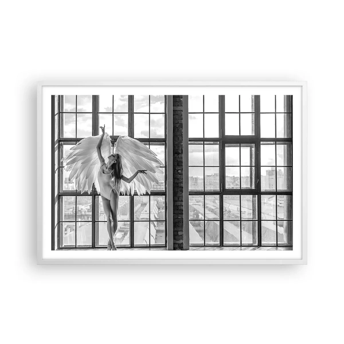 Affiche dans un cadre blanc - Poster - La ville des anges? - 91x61 cm