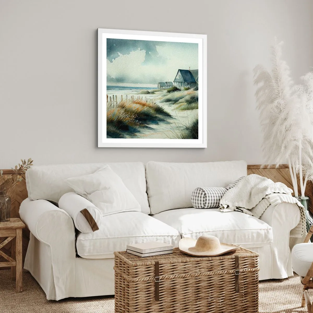 Affiche dans un cadre blanc - Poster - Loin de l'agitation - 30x30 cm