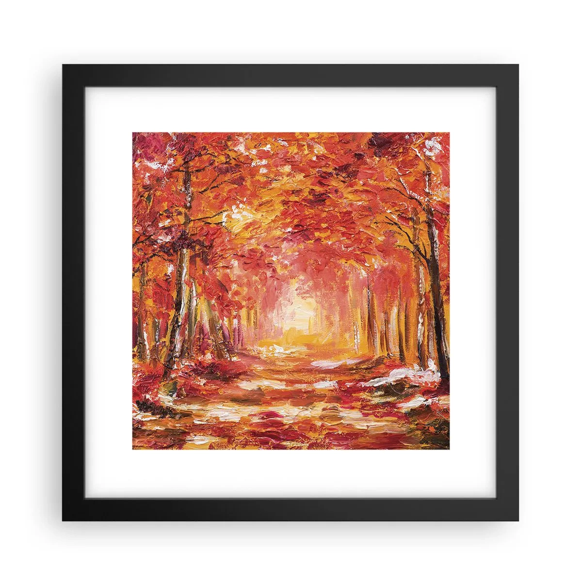 Affiche dans un cadre noir - Poster - Forêt de cuivre - 30x30 cm