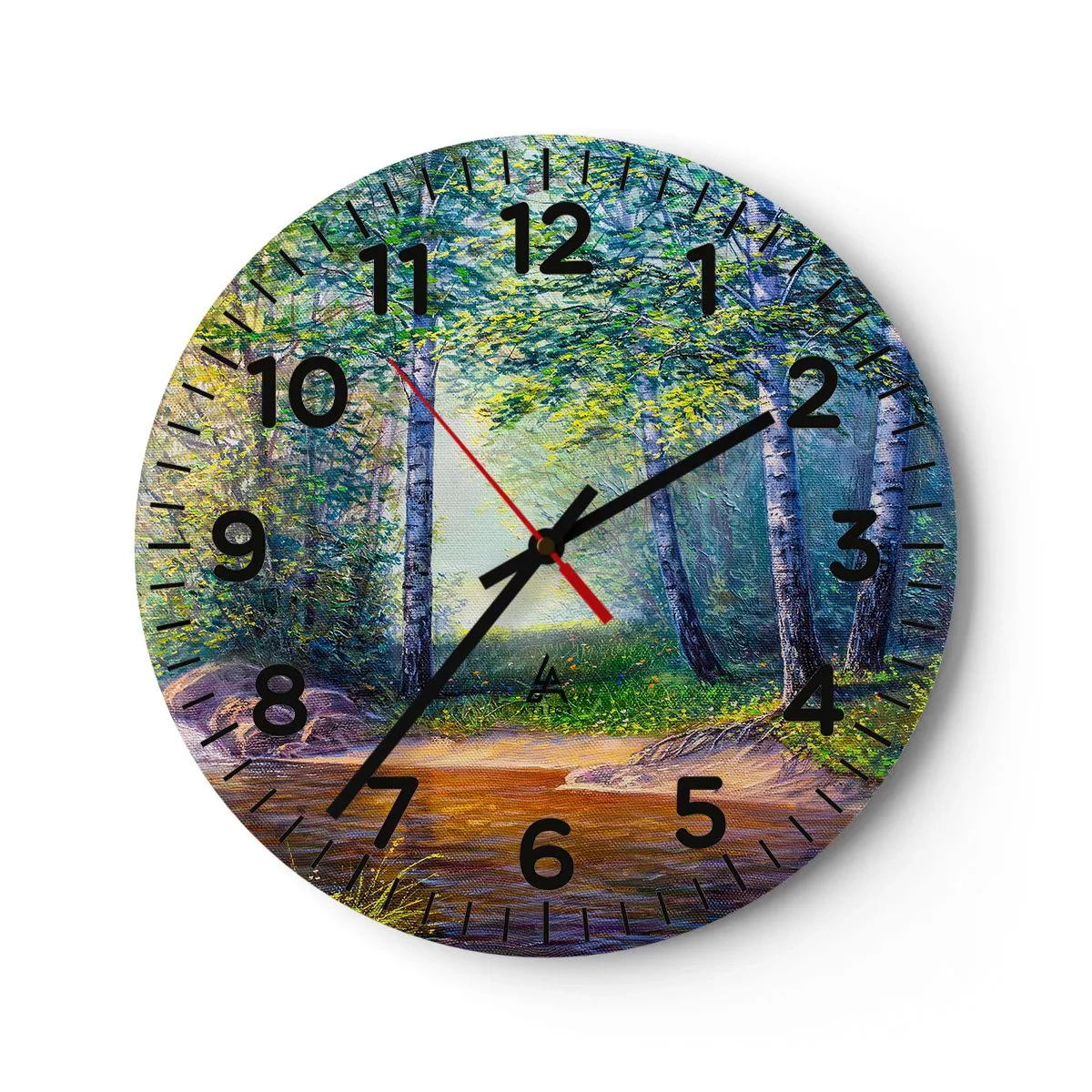 Horloge murale - Pendule murale - Paysage idyllique - 30x30 cm