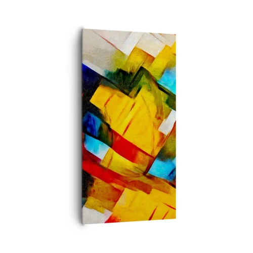 Impression sur toile - Image sur toile - Une superposition multicolore - 65x120 cm