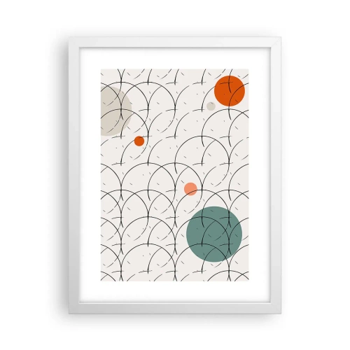 Affiche dans un cadre blanc - Poster - Dans l'esprit pop art - 30x40 cm