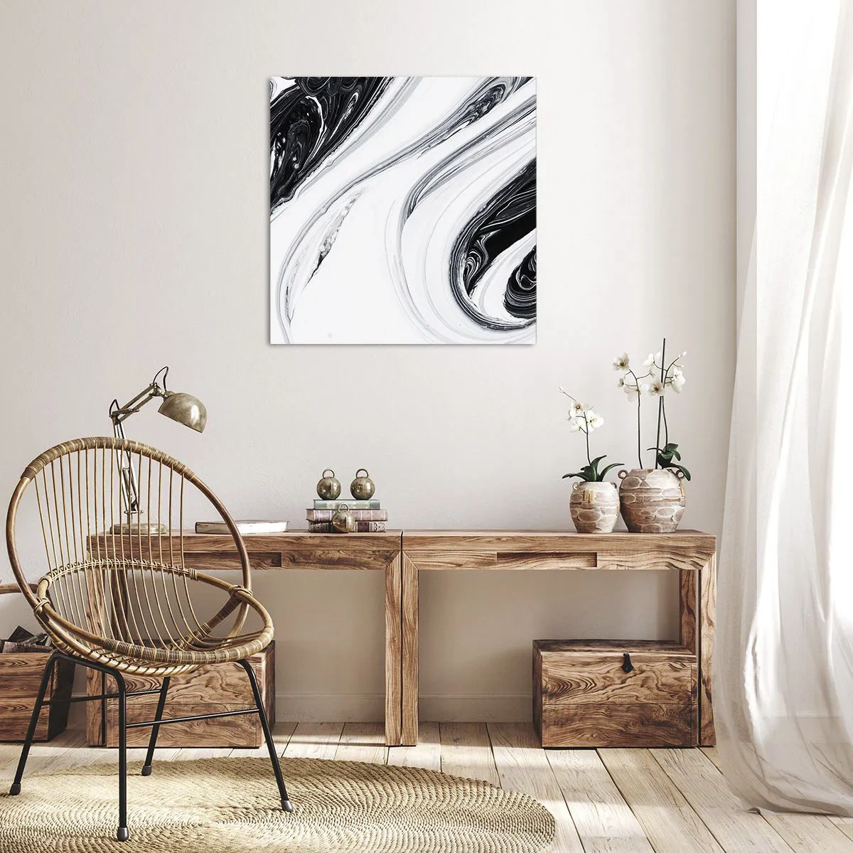 Impression sur toile - Image sur toile - Une combinaison d'opposés - 50x50 cm