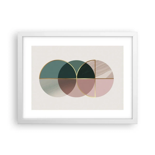 Affiche dans un cadre blanc - Poster - Cercles après cercles - 40x30 cm