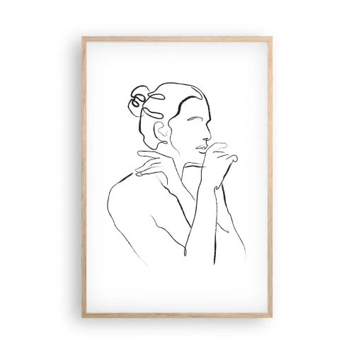 Affiche dans un chêne clair - Poster - Nu : un mystère sensuel - 61x91 cm