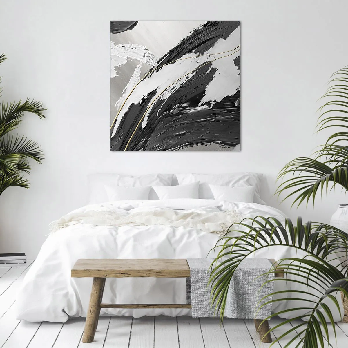 Impression sur toile - Image sur toile - L'abstraction à grande échelle - 60x60 cm