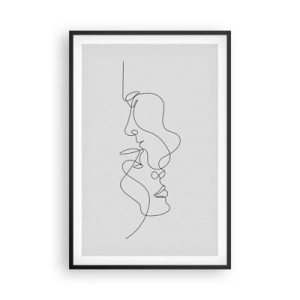 Affiche dans un cadre noir - Poster - Chaleur de désir renaissant - 61x91 cm