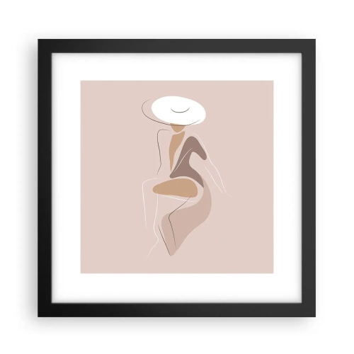 Affiche dans un cadre noir - Poster - Être une dame - 30x30 cm