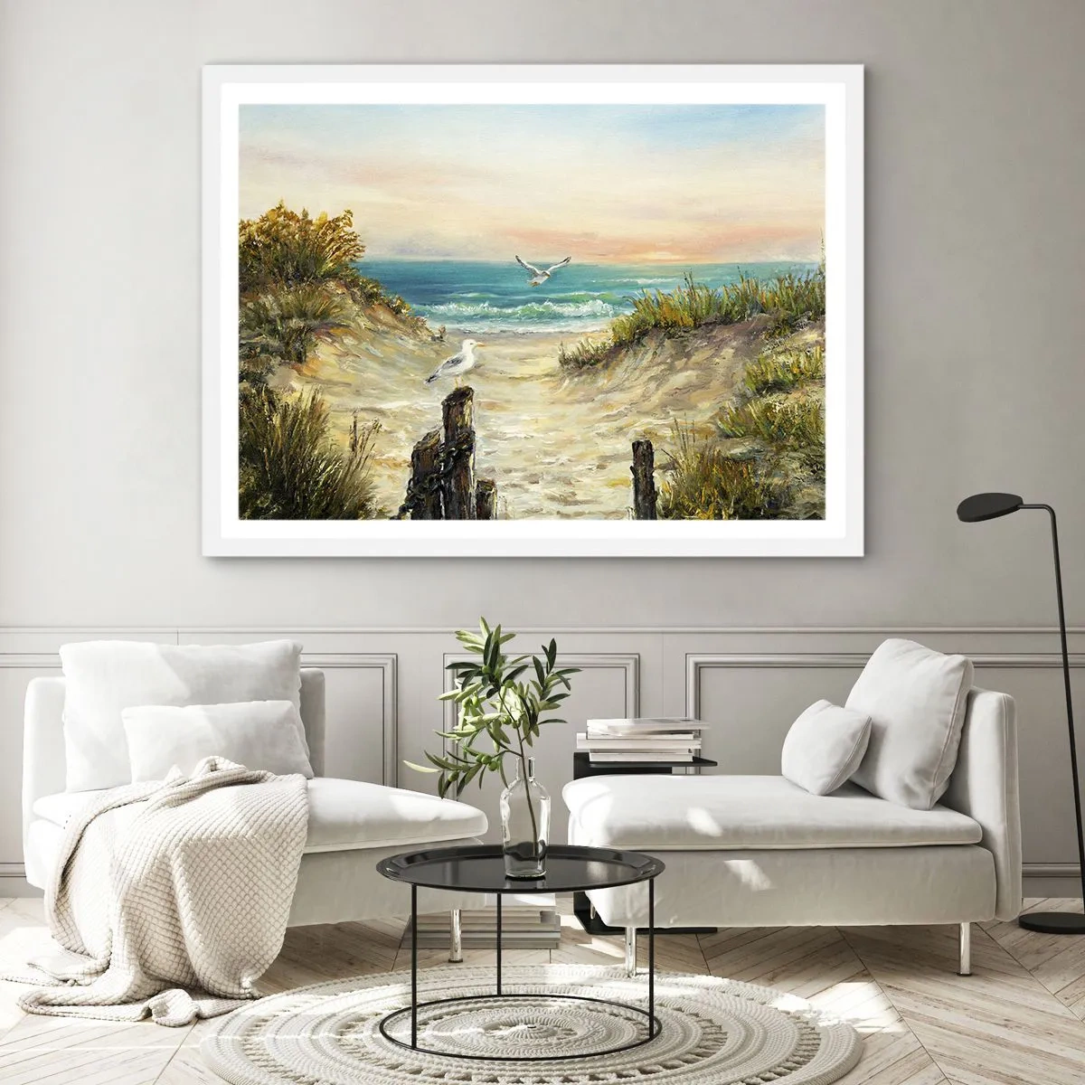 Affiche dans un cadre blanc - Poster - Retraite au calme - 40x30 cm