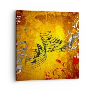 Impression sur toile - Image sur toile - Que la musique coule - 40x40 cm