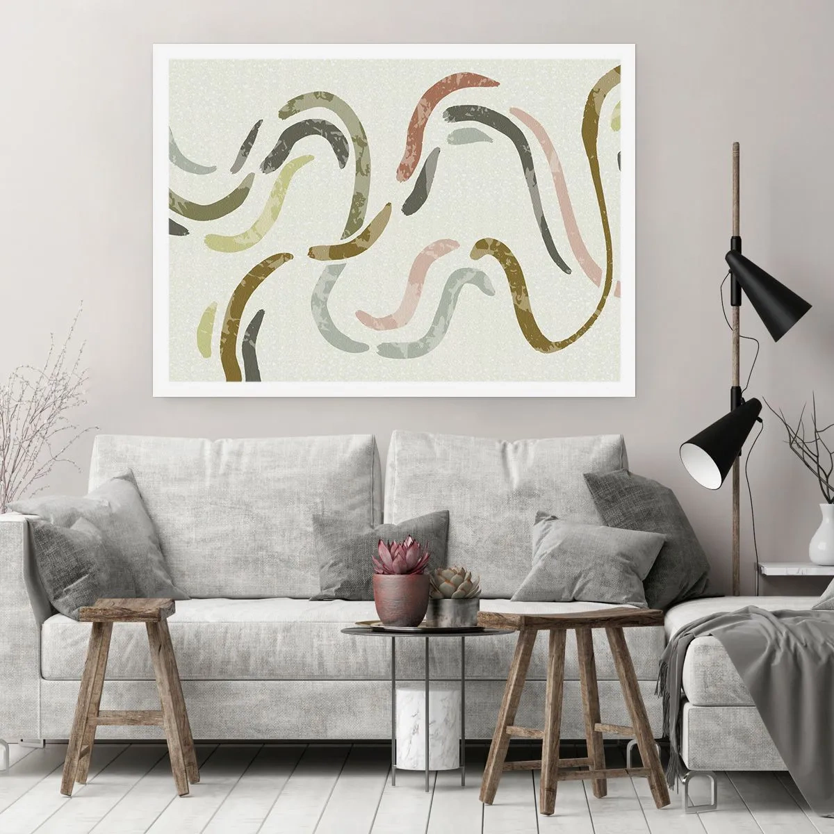 Affiche - Poster - Une joyeuse danse de l'abstraction - 70x50 cm