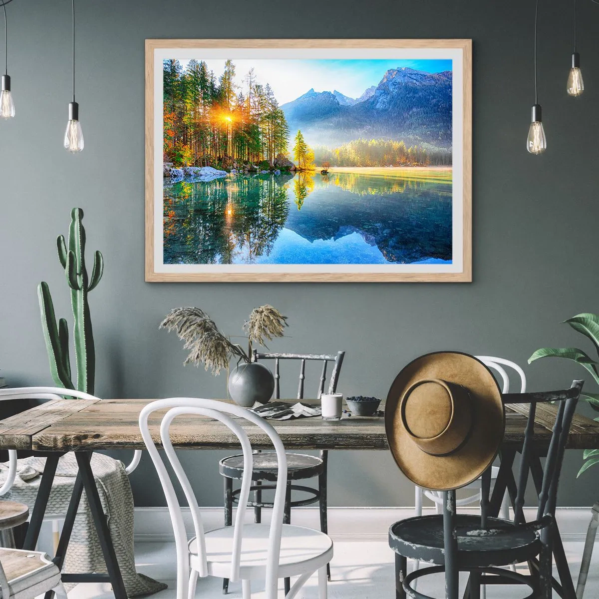 Affiche dans un chêne clair - Poster - Majesté et douceur - 91x61 cm