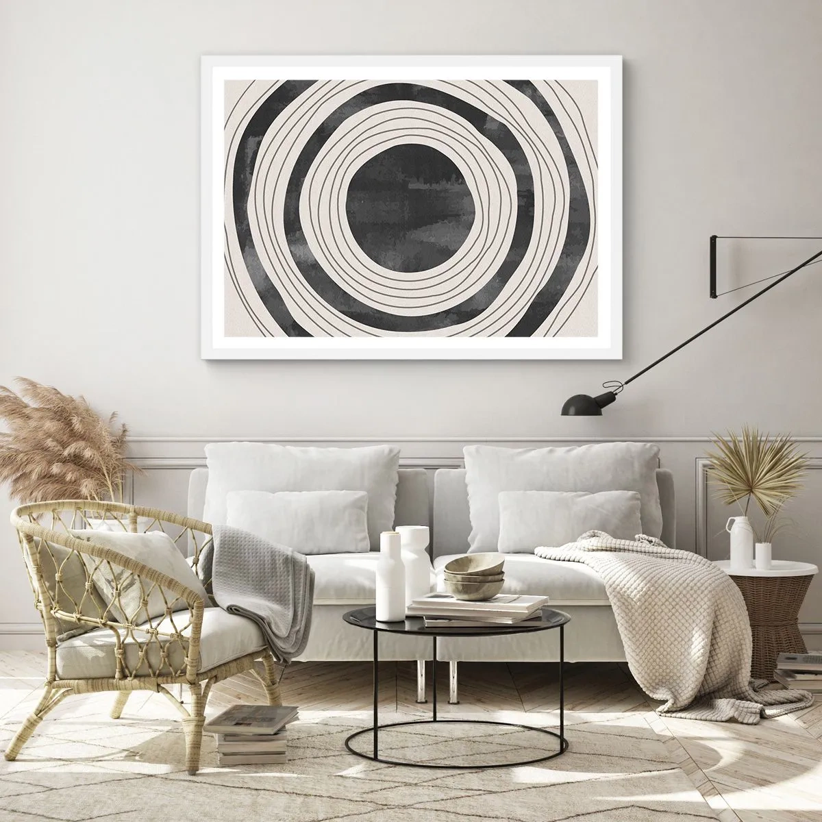 Affiche dans un cadre blanc - Poster - Droit au but - 70x50 cm