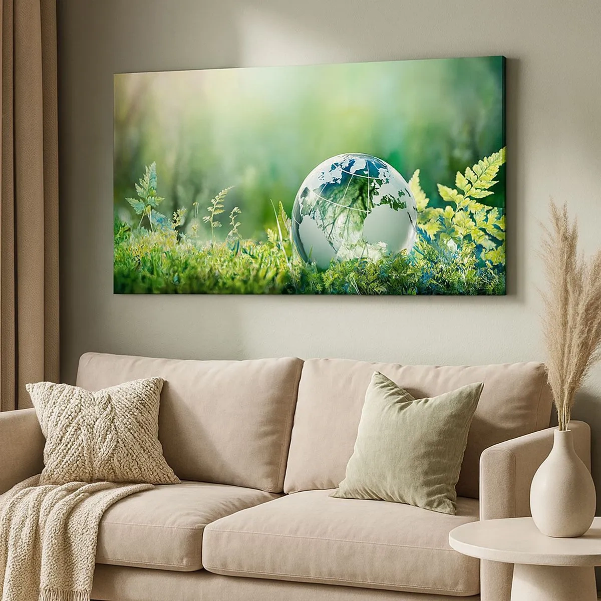 Impression sur toile - Image sur toile - La planette verte - 100x40 cm