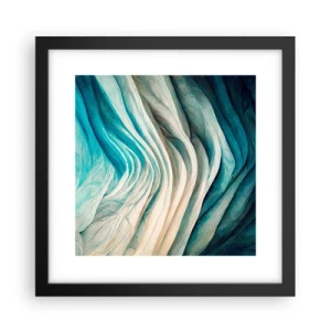 Affiche dans un cadre noir - Poster - Insatiabilité bleue - 30x30 cm