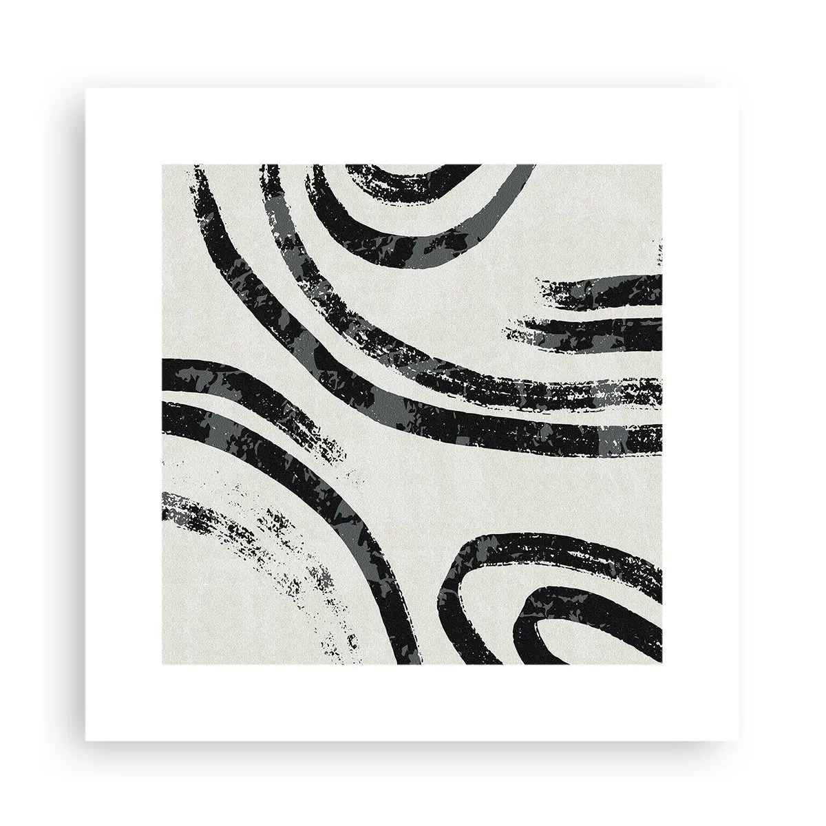 Affiche - Poster - À moitié arrêté - 30x30 cm