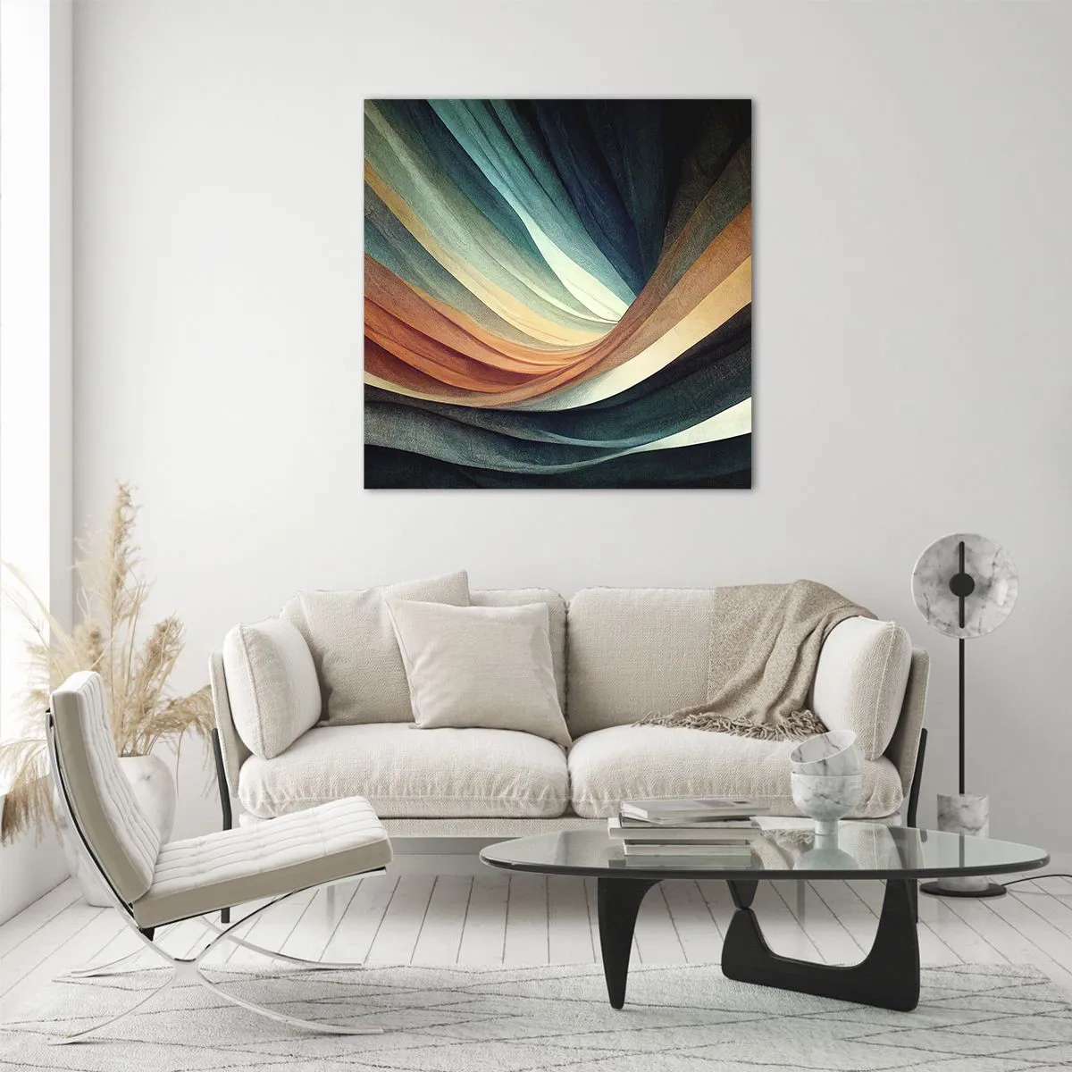 Impression sur verre - Image sur verre - Tissé à partir de couleurs - 70x70 cm