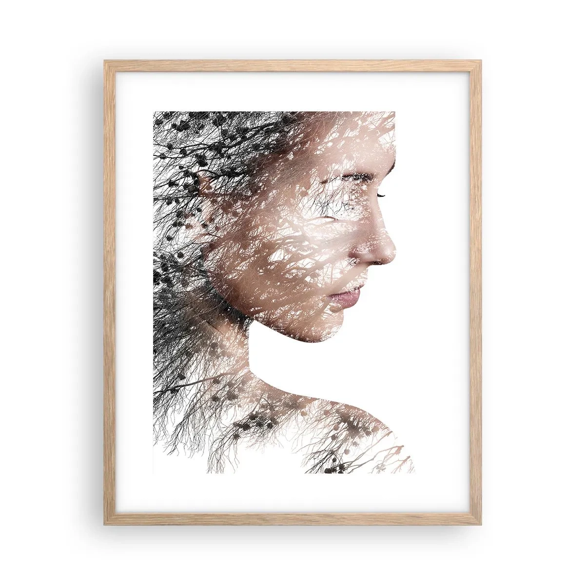 Affiche dans un chêne clair - Poster - L'âme de la forêt - 40x50 cm
