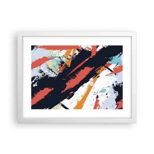 Affiche dans un cadre blanc - Poster - Composition dynamique - 40x30 cm