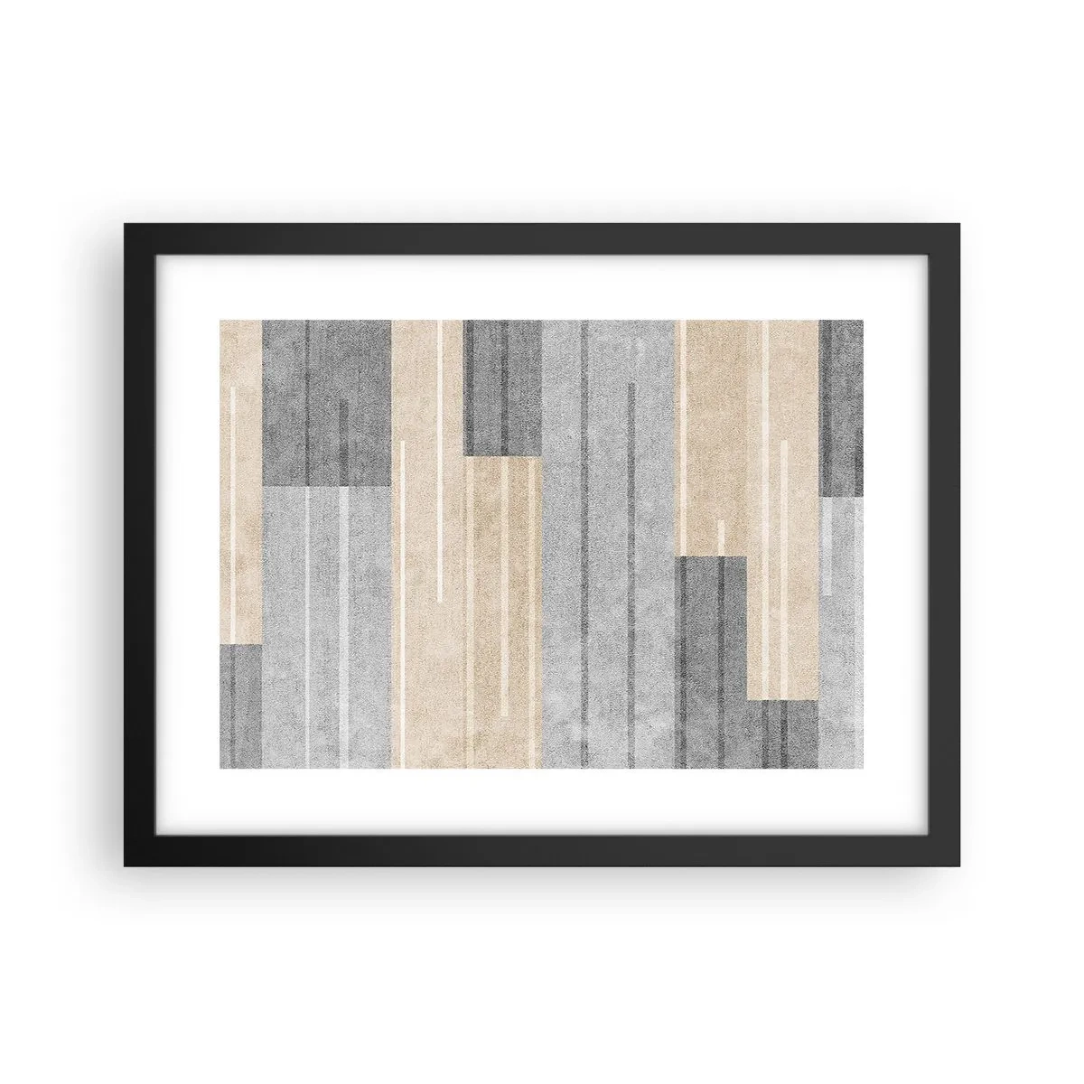Affiche dans un cadre noir - Poster - Composition : se tenir droit - 40x30 cm