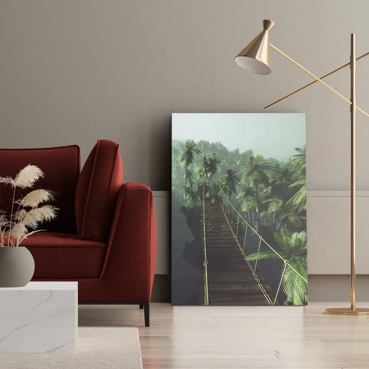 Impression sur toile - Image sur toile - Au fil de la verdure - 45x80 cm