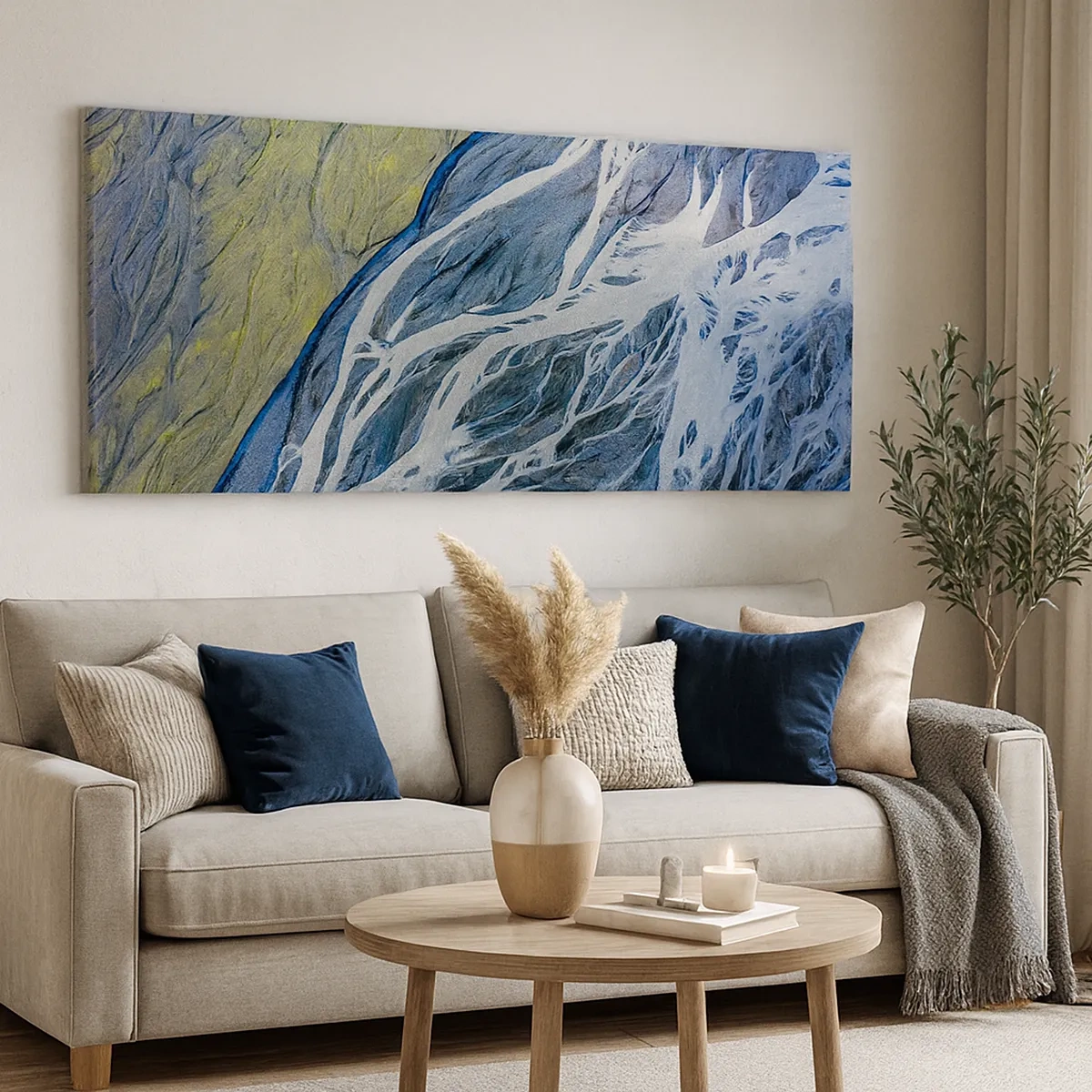 Impression sur toile - Image sur toile - Peintures rupestres de la nature - 30x30 cm