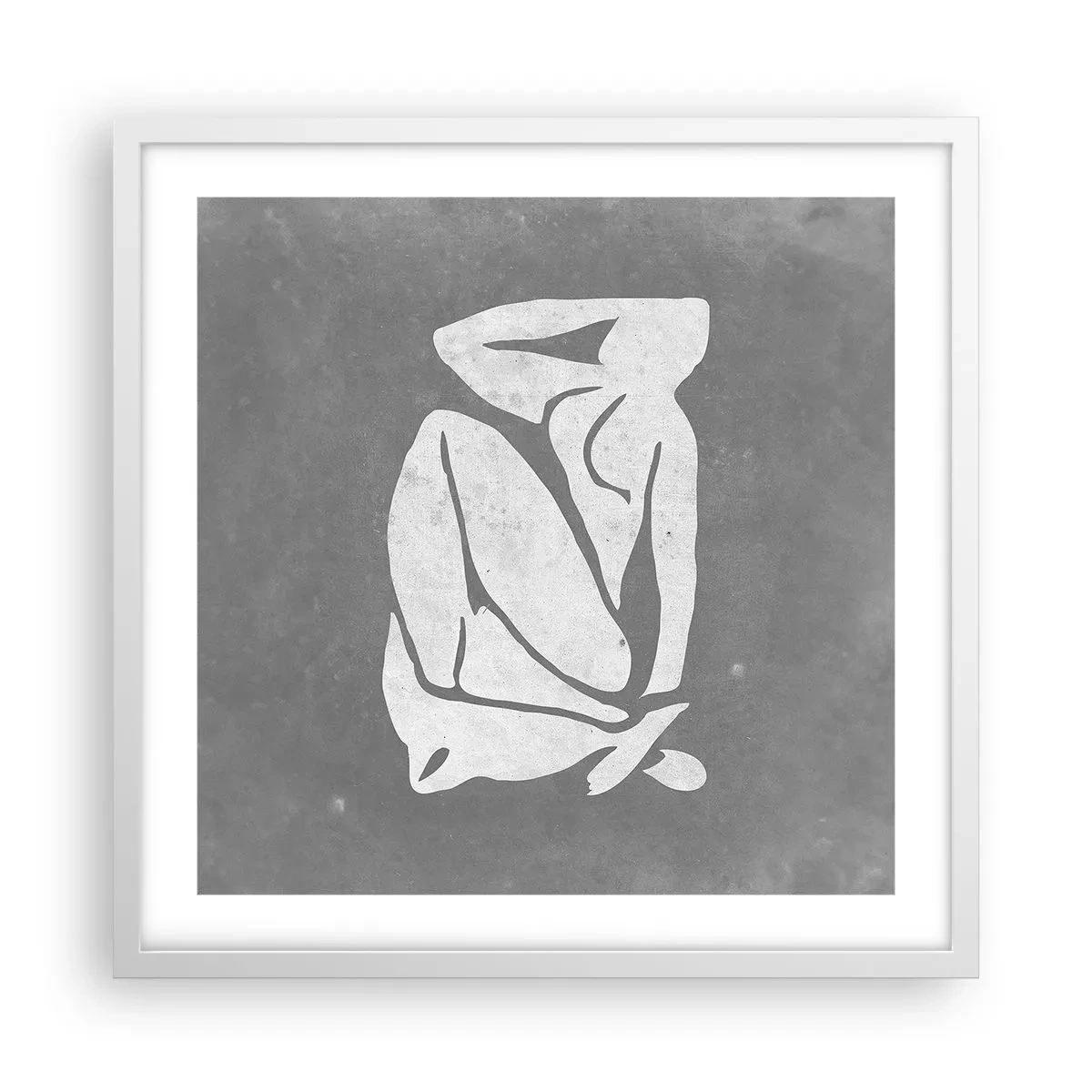 Affiche dans un cadre blanc - Poster - En pensée - 50x50 cm