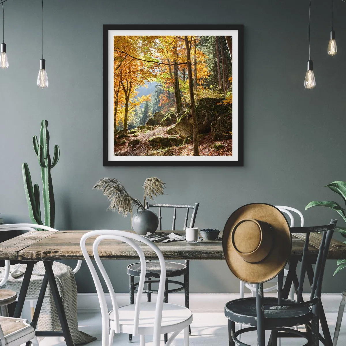 Affiche dans un cadre noir - Poster - Il est temps de se détendre - 50x50 cm