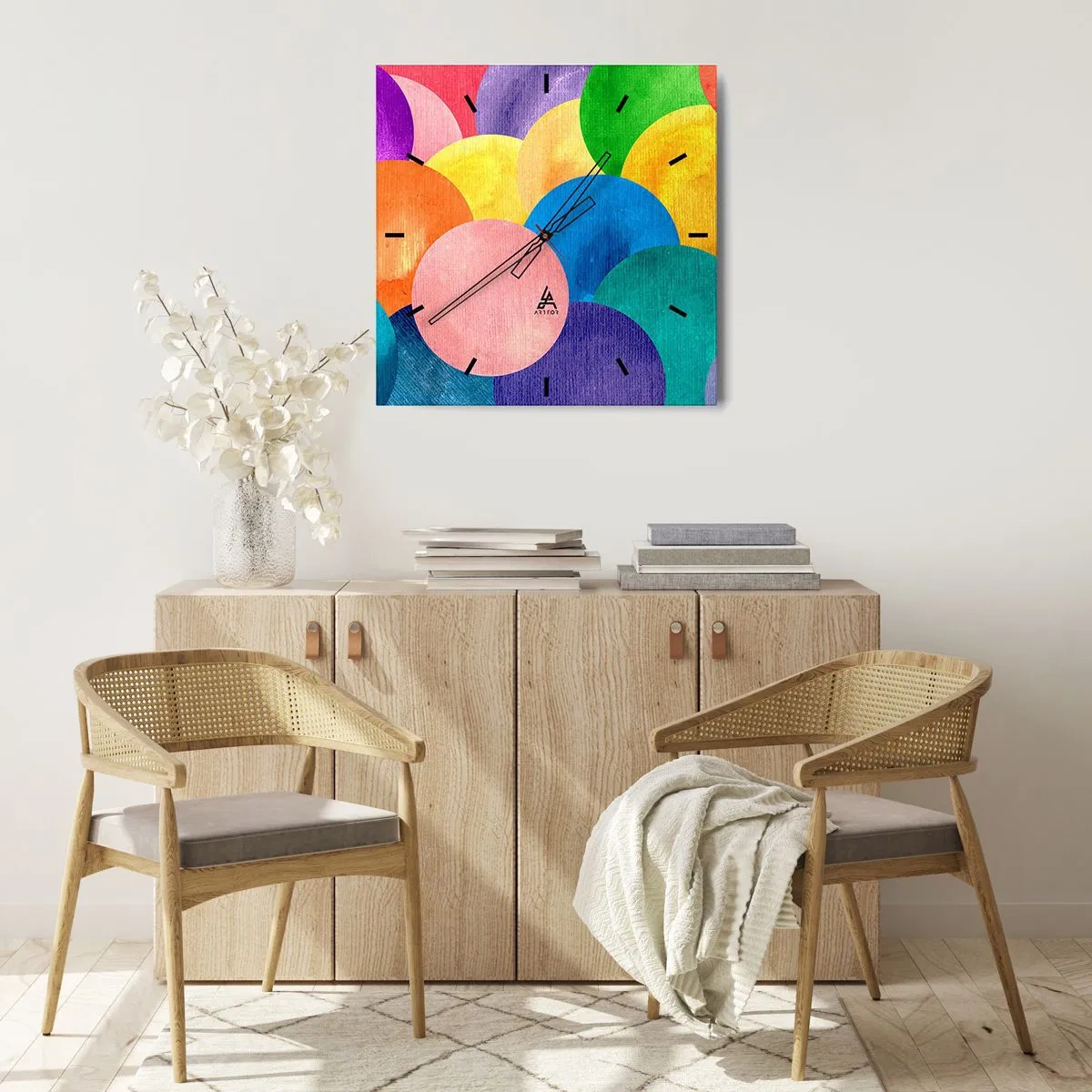 Horloge murale - Pendule murale - La plénitude primitive de la vie - 30x30 cm