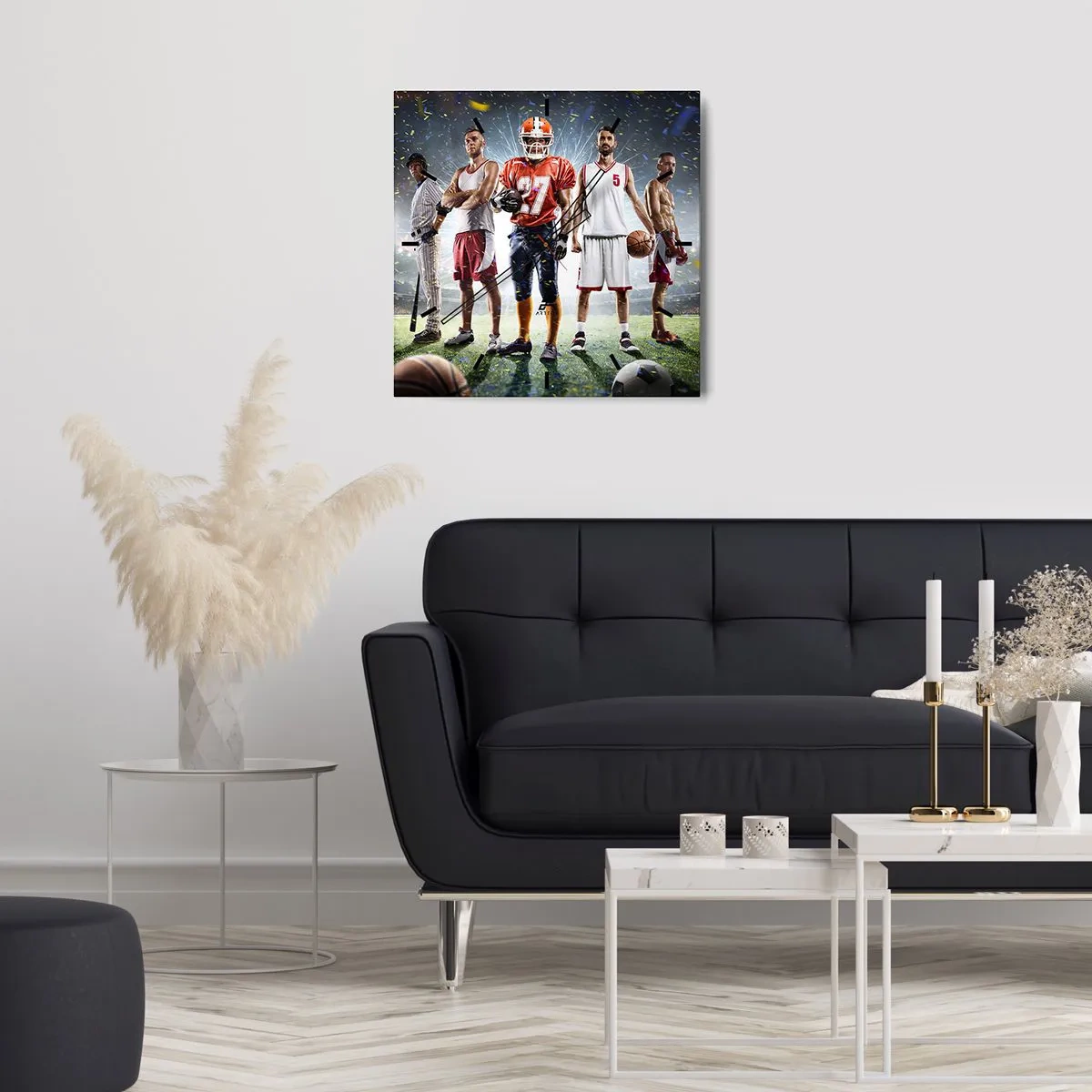 Horloge murale - Pendule murale - Gladiateurs des champs - 40x40 cm