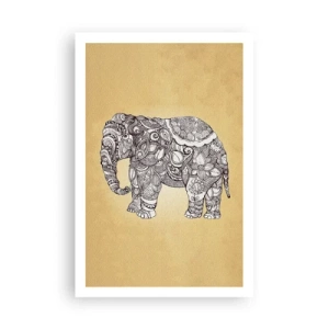 Affiche - Poster - L'éléphant s'est apprêté - 61x91 cm