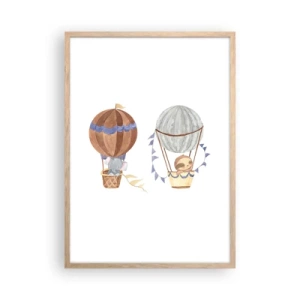 Affiche dans un chêne clair - Poster - Compagnons de voyage - 50x70 cm