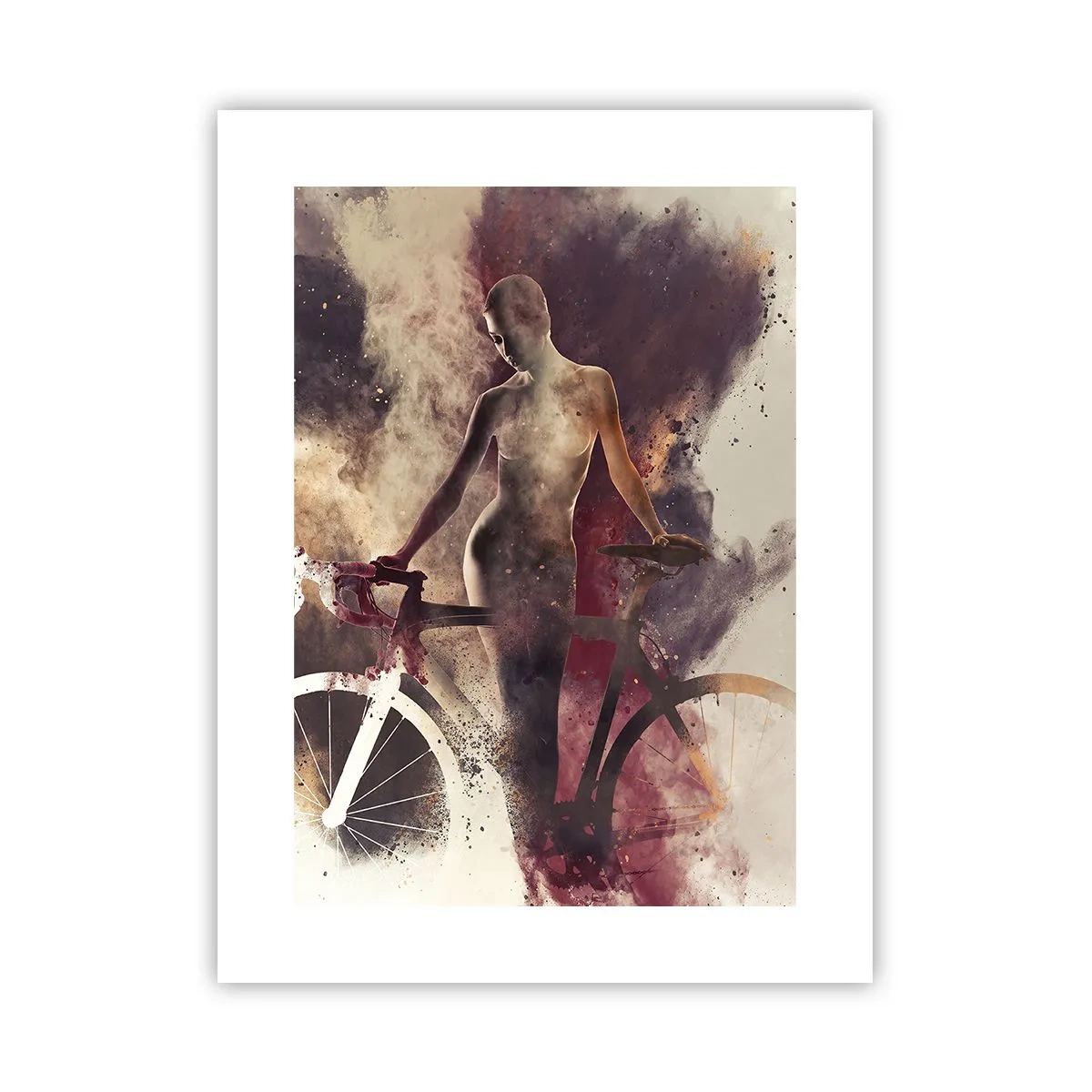 Affiche - Poster - Une âme de vélo aux formes marbrées - 30x40 cm