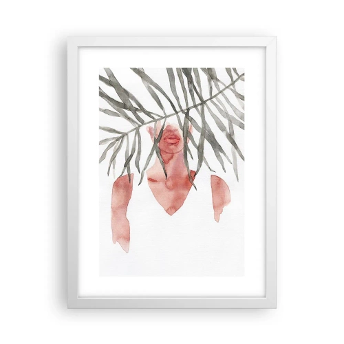 Affiche dans un cadre blanc - Poster - Dame des tropiques - 30x40 cm