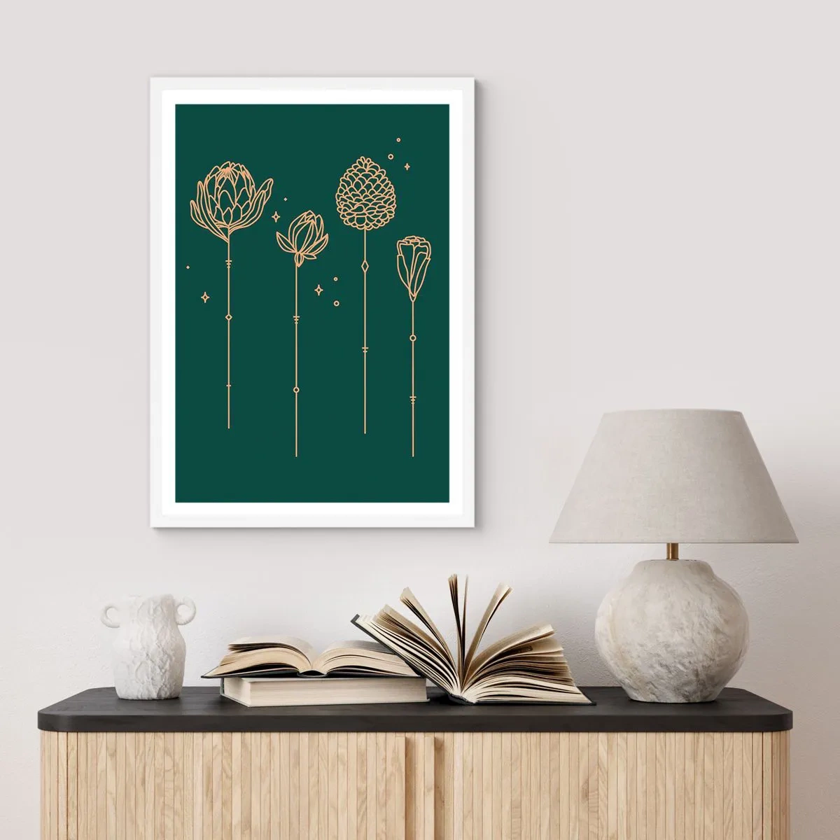 Affiche dans un cadre blanc - Poster - La famille Plante - 30x40 cm