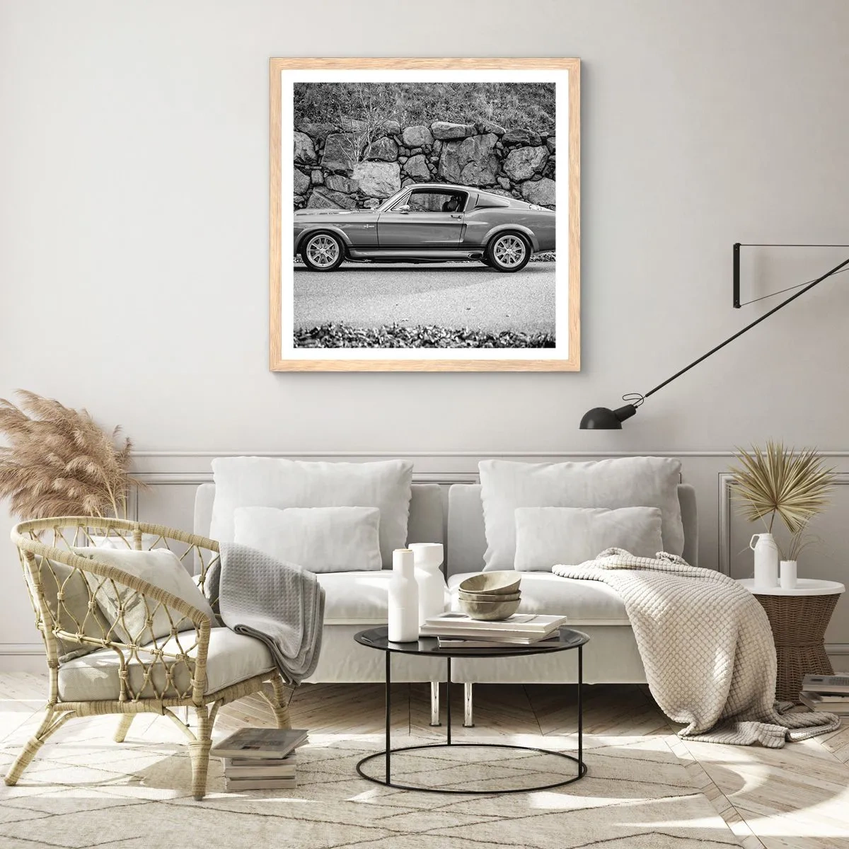 Affiche dans un chêne clair - Poster - Légende des années 60 - 60x60 cm