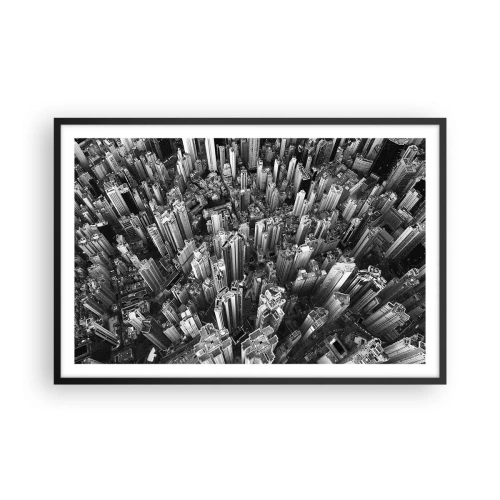 Affiche dans un cadre noir - Poster - Toujours de plus en plus haut - 91x61 cm